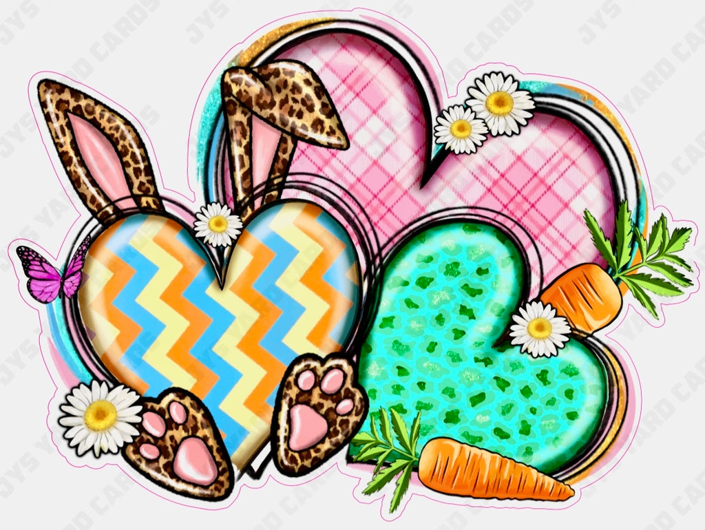 EASTER HEARTS - Yard Card Signs by JYS International