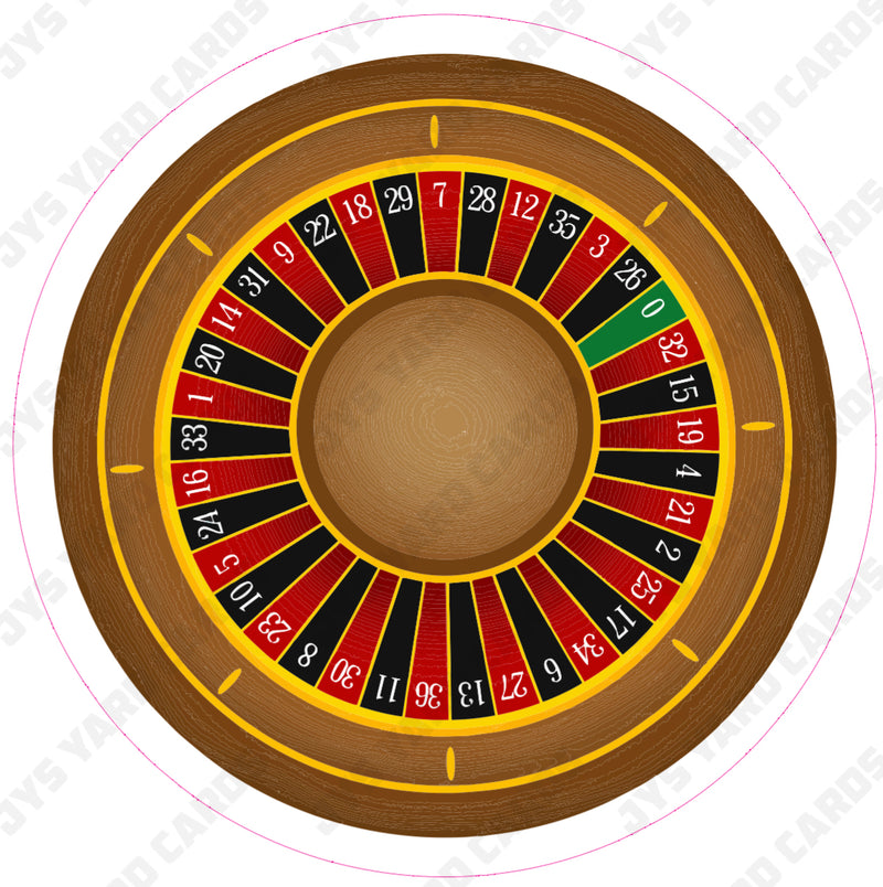 ROULETTE CASINO - Yard Card Signs by JYS International