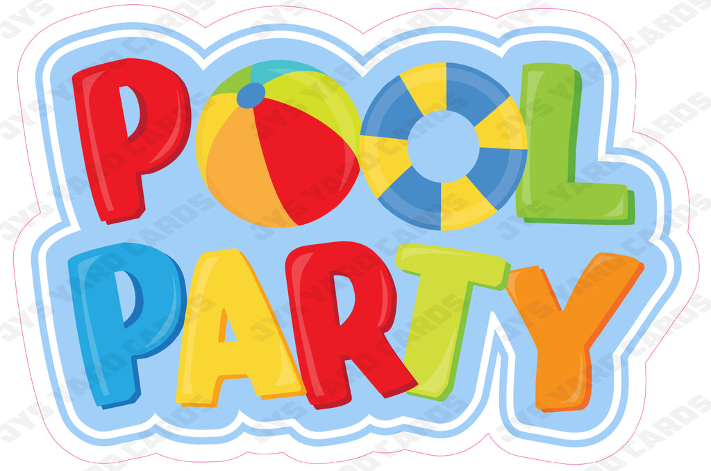 POOL PARTY - Yard Card Signs by JYS International