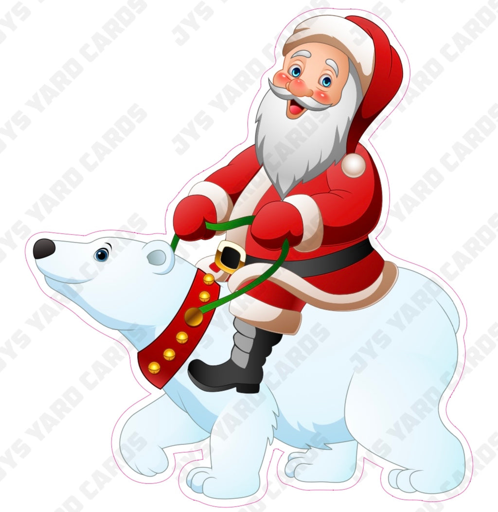 Santa’s Polar Bear - Yard Card Signs by JYS International