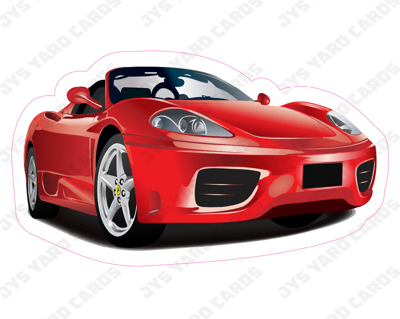 RED FERRARI - Yard Card Signs by JYS International