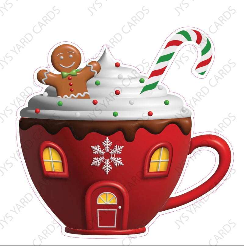 Hot Chocolate Mug 2 - Yard Card Signs by JYS International