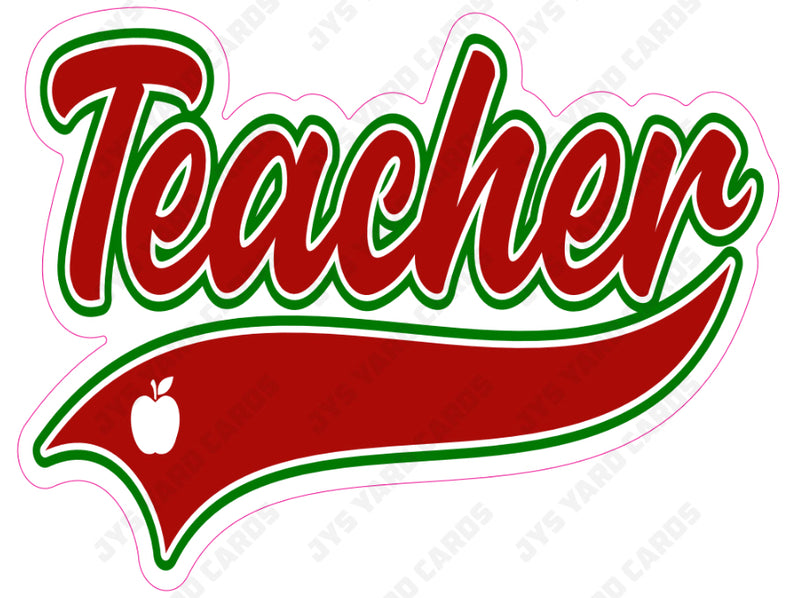 TEACHER LETTERING - Yard Card Signs by JYS International