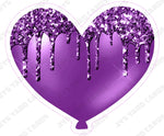 GLITTER DRIP HEART: Multiple Colors - Yard Card Signs by JYS International