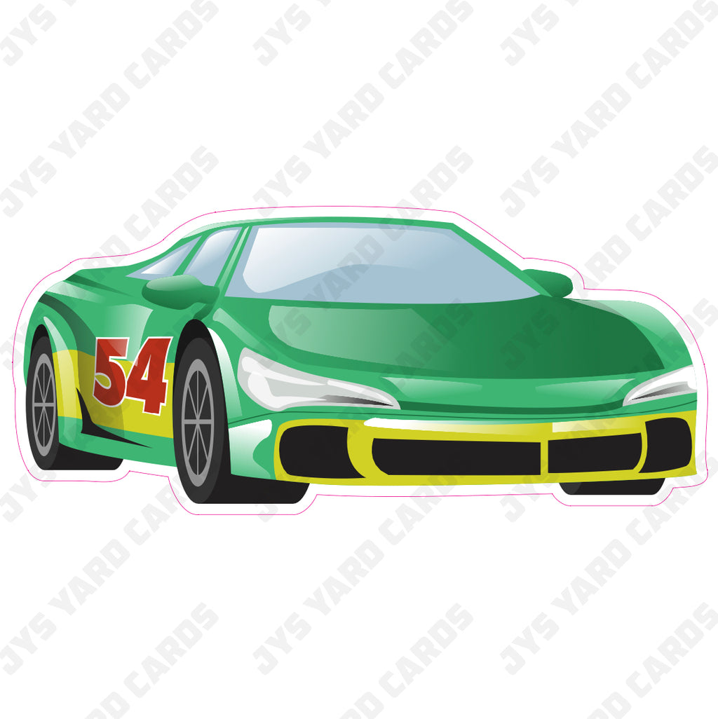 RACE CAR: 54 - Yard Card Signs by JYS International