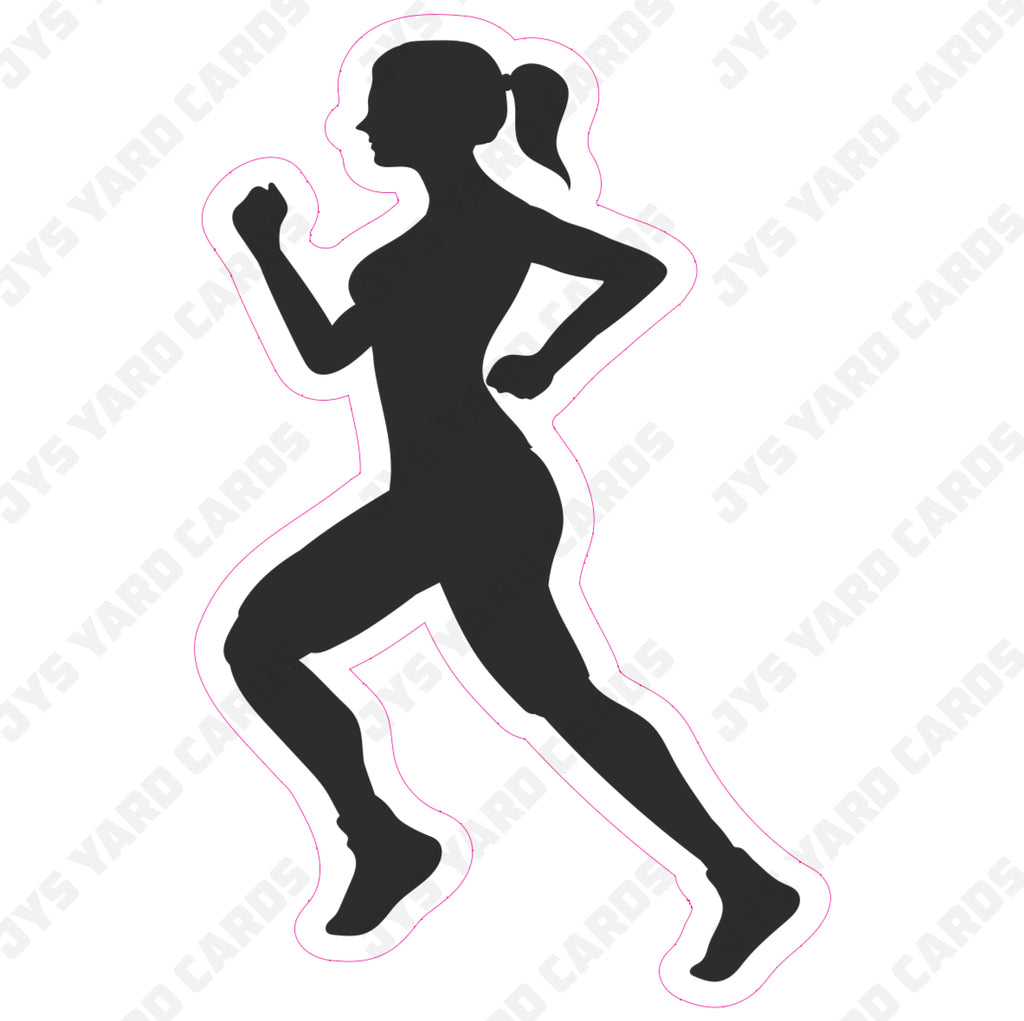 RUNNER WOMAN - Yard Card Signs by JYS International