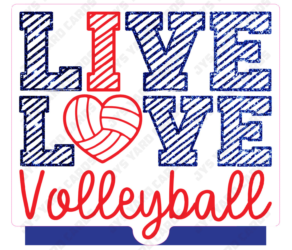 LIVE LOVE VOLLEYBALL - Yard Card Signs by JYS International