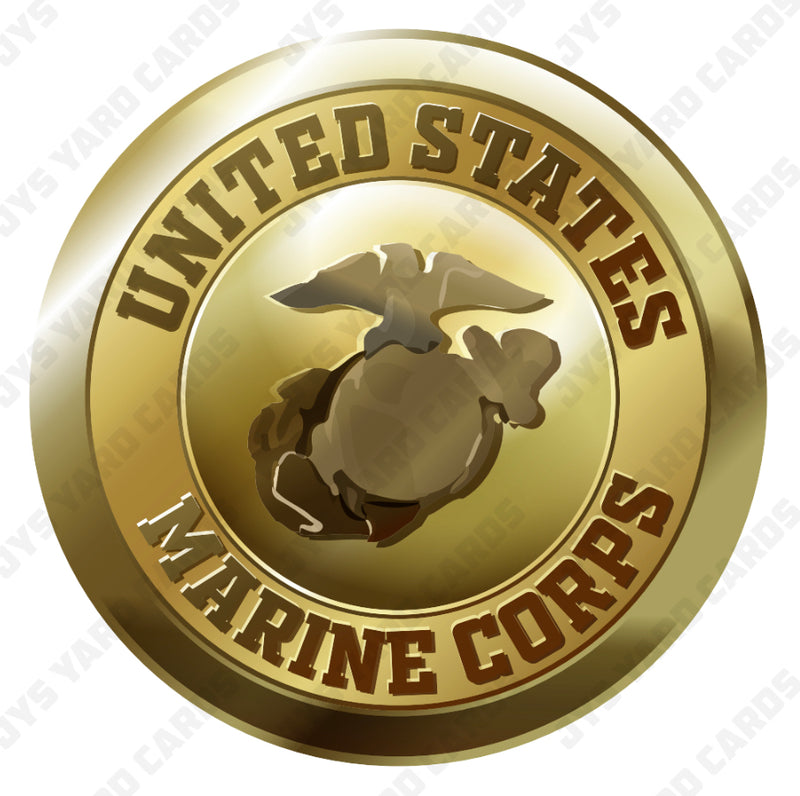 US MARINE CORPS COIN - Yard Card Signs by JYS International