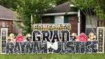 CONGRATS GRAD: BLACK & GOLD - Yard Card Signs by JYS International