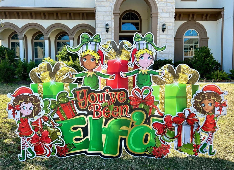 YOU’VE BEEN ELF’D QUICK SET - Yard Card Signs by JYS International