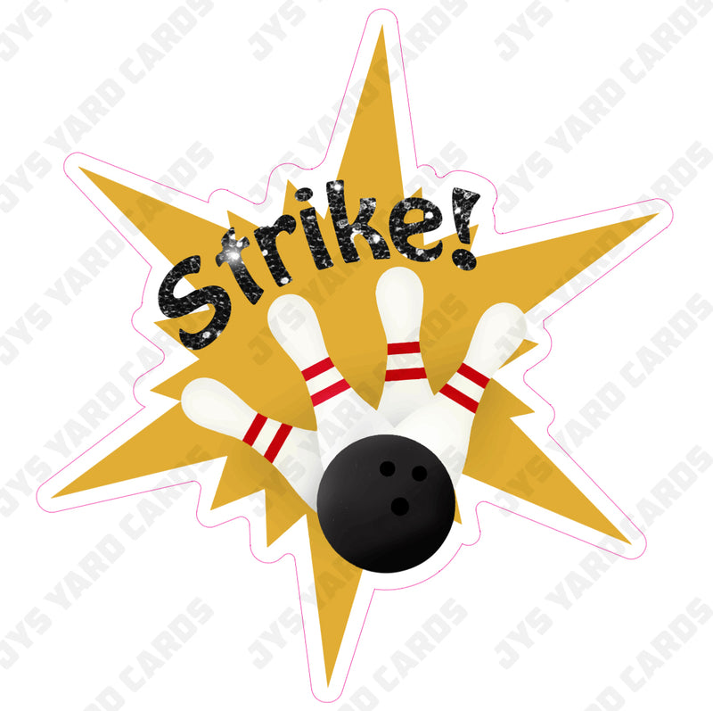 BOWLING STRIKE - Yard Card Signs by JYS International