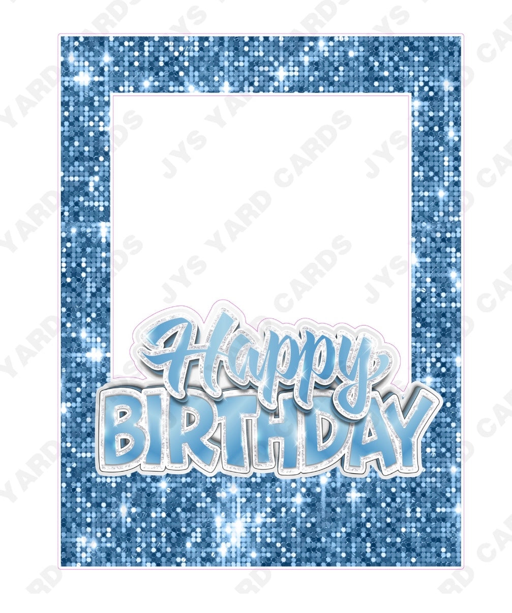 HBD PHOTO FRAME: LIGHT BLUE - Yard Card Signs by JYS International