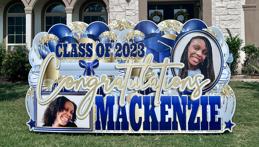 PERSONALIZED GRAD EZ FOLD: 2 SIZE OPTIONS - Yard Card Signs by JYS International