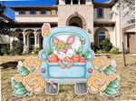 BLUE BUNNY TRUCK (5ft Tall Truck) - Yard Card Signs by JYS International