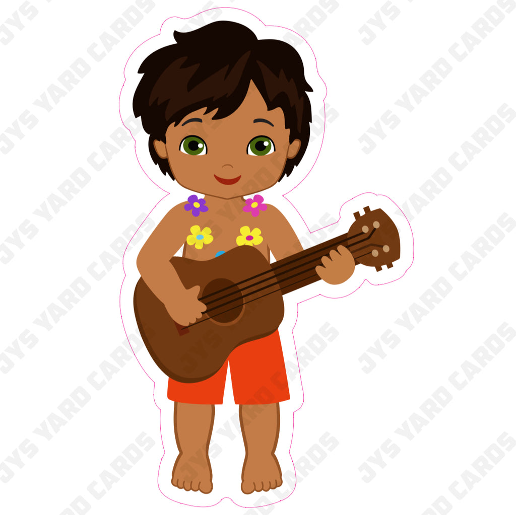 LUAU GUITAR PLAYER - Yard Card Signs by JYS International