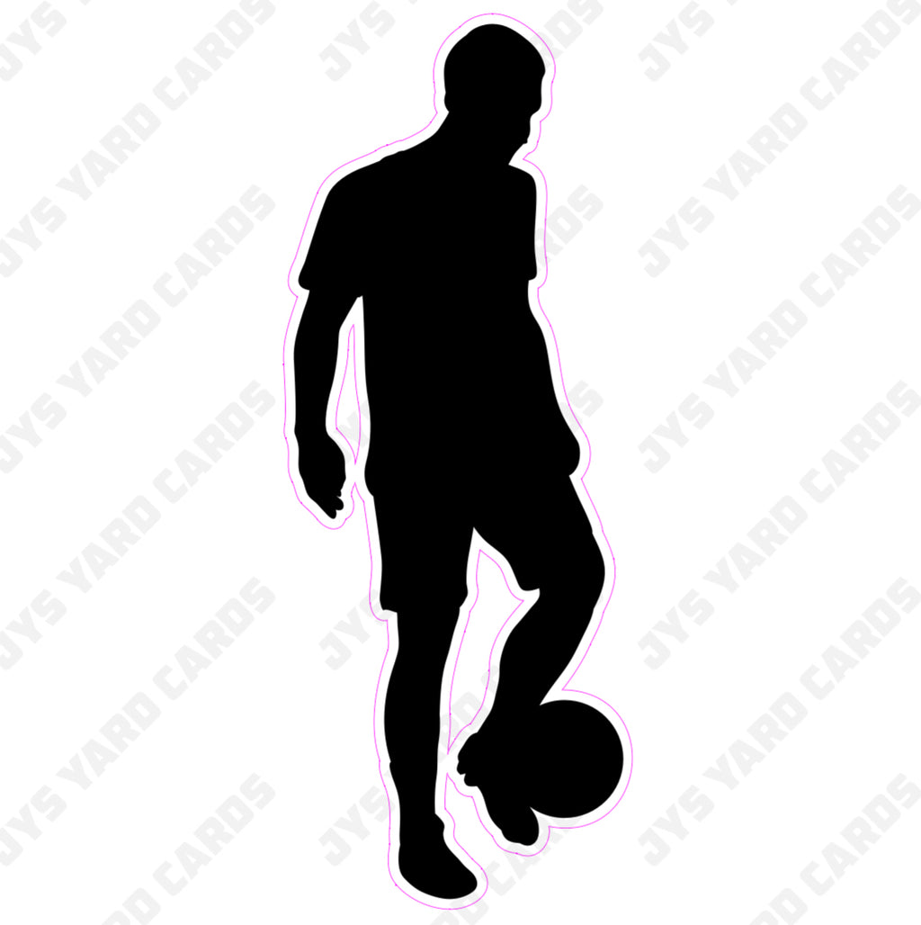 SOCCER PLAYER SIHLOUETTE 2 - Yard Card Signs by JYS International