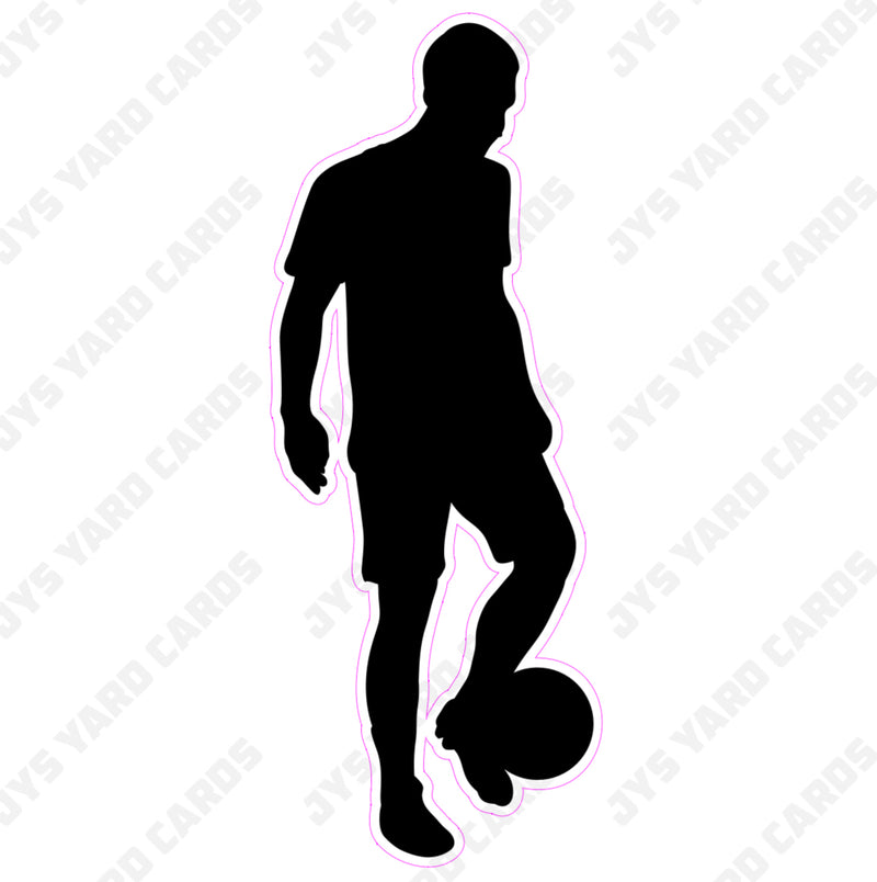 SOCCER PLAYER SIHLOUETTE 2 - Yard Card Signs by JYS International