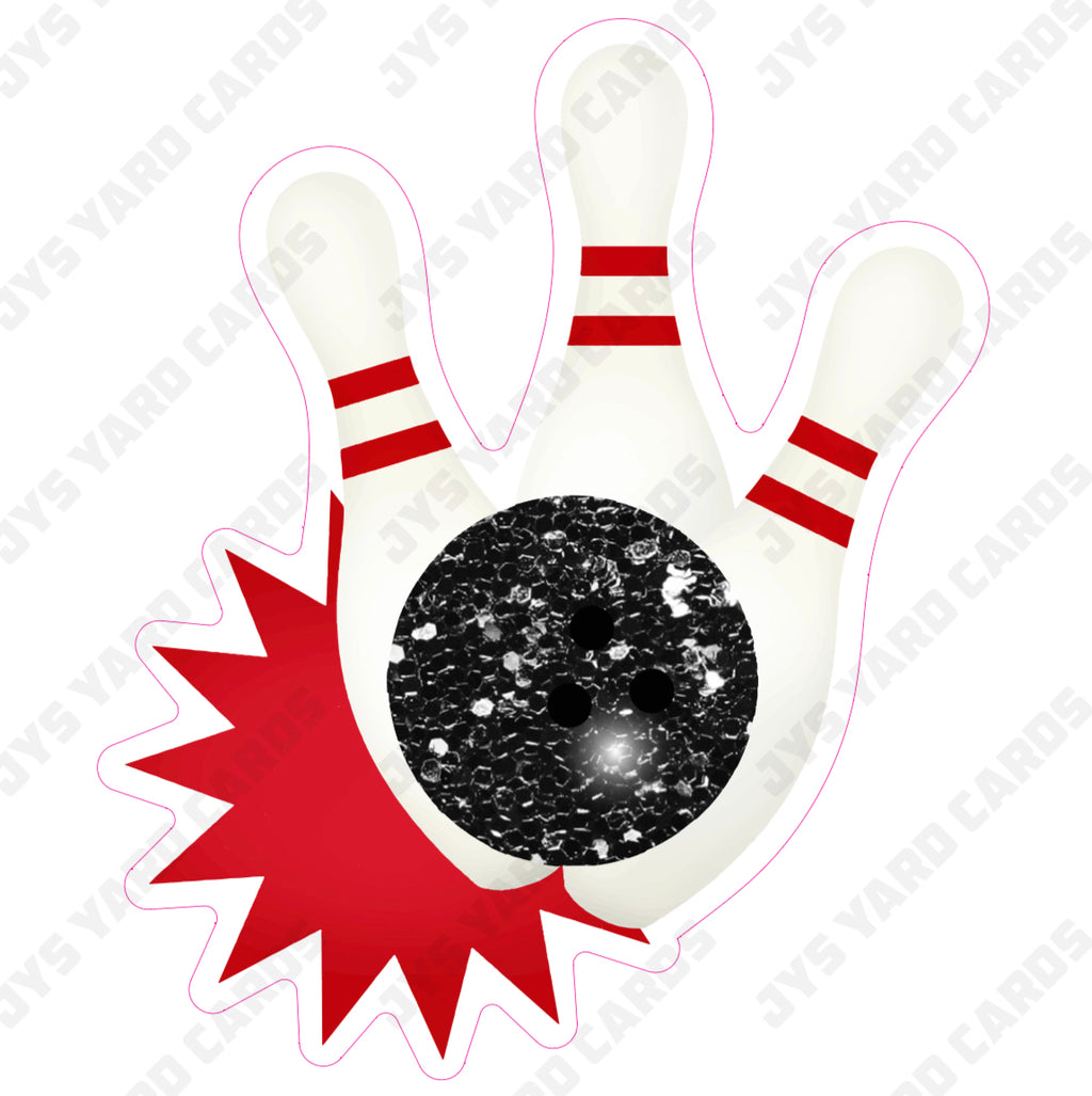 BOWLING BALL STRIKE - Yard Card Signs by JYS International