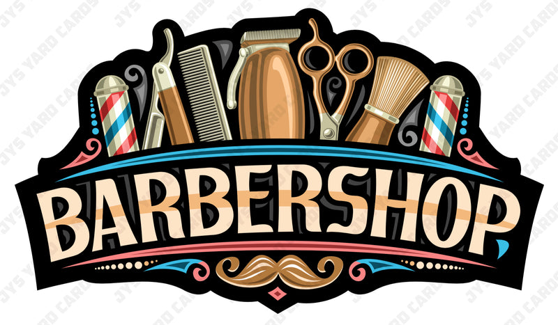 BARBERSHOP: BLACK - Yard Card Signs by JYS International