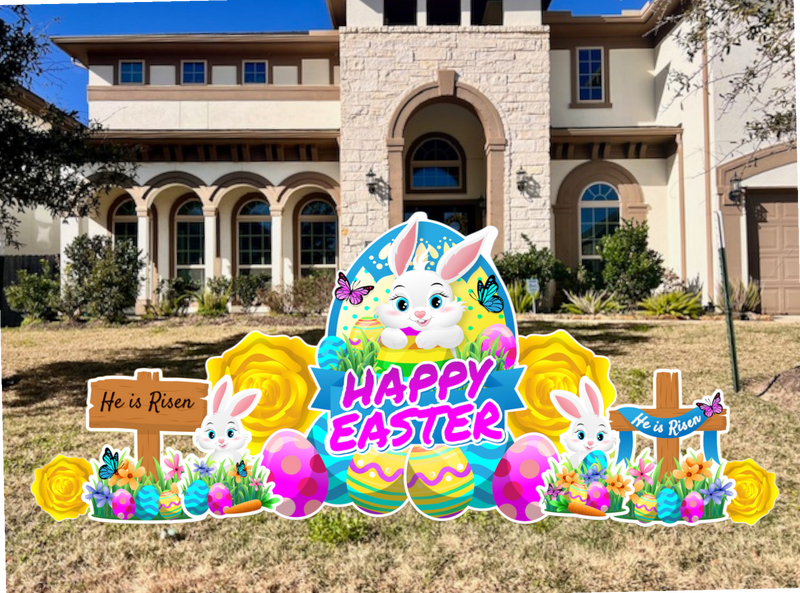 HAPPY EASTER ROUND UP - Yard Card Signs by JYS International