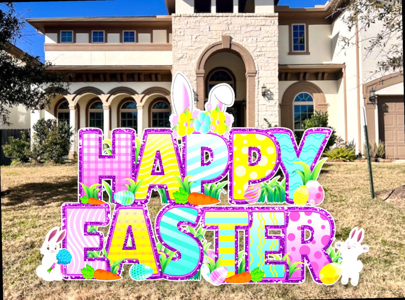 HAPPY EASTER THEMED EZ SET - Yard Card Signs by JYS International