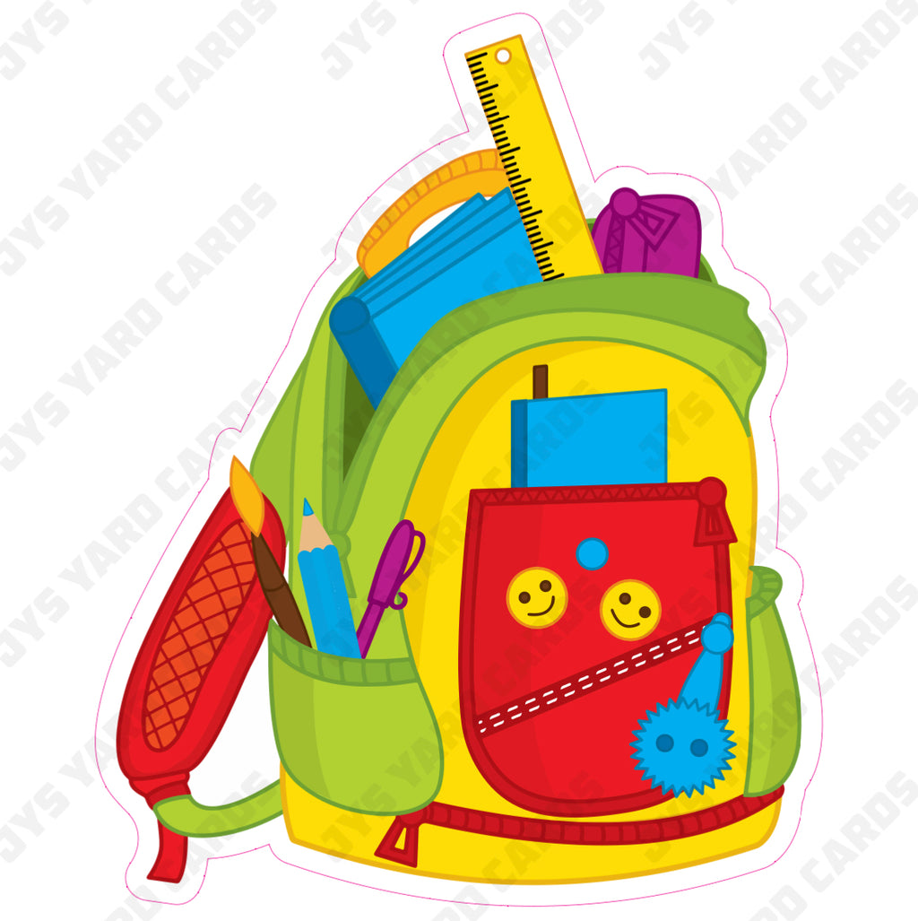 SCHOOL BAG - Yard Card Signs by JYS International