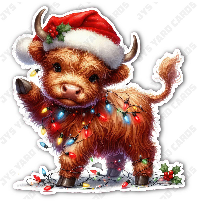 CHRISTMAS COWS 3 - Yard Card Signs by JYS International