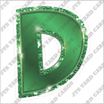 Single Letters: 18” Bouncy Metallic Green - Yard Card Signs by JYS International