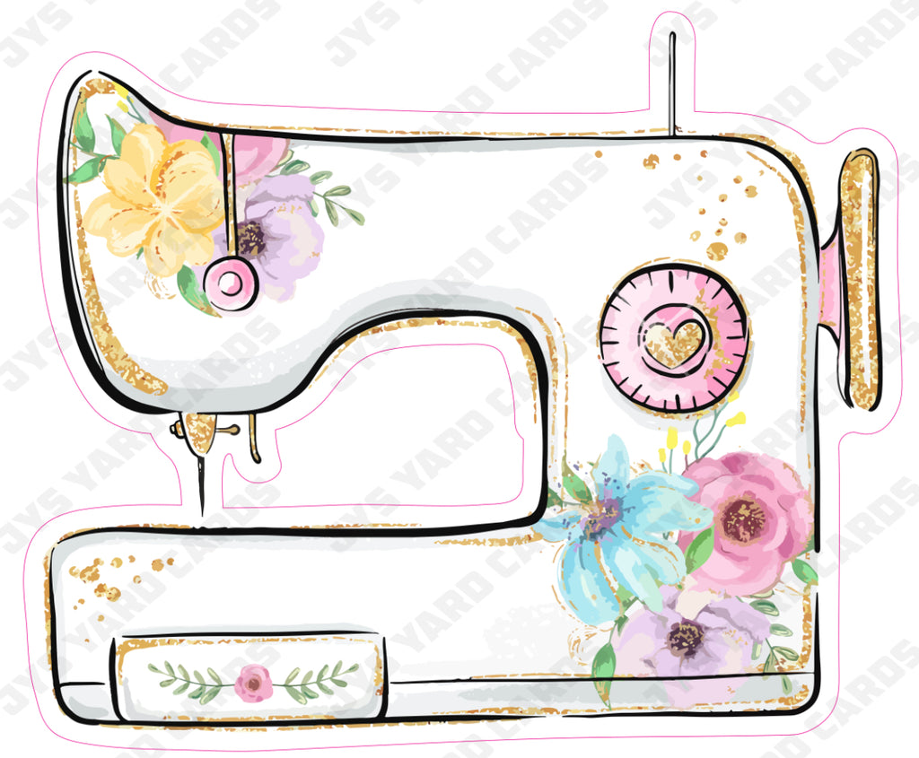 SEWING MACHINE - Yard Card Signs by JYS International