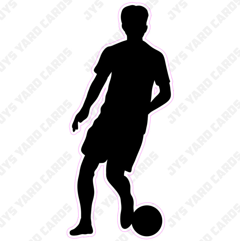 SOCCER PLAYER SIHLOUETTE - Yard Card Signs by JYS International