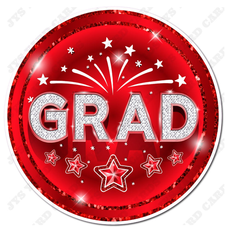 CELEBRATION GRAD FLAIR: RED - Yard Card Signs by JYS International