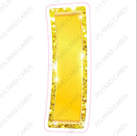 Single Letters: 12” Bouncy Metallic Yellow - Yard Card Signs by JYS International