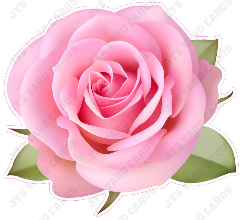 FLOWER: ROSE PINK 2 - Yard Card Signs by JYS International