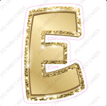 Single Letters: 23” Bouncy Metallic Gold - Yard Card Signs by JYS International