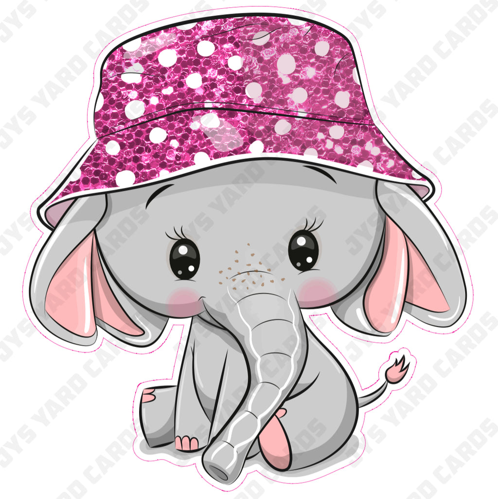 BABY ELEPHANT PINK - Yard Card Signs by JYS International