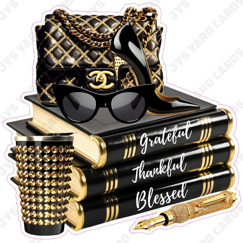 WOMEN’S MIX: BLACK & GOLD - Yard Card Signs by JYS International