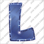 Single Letters: 23” Bouncy Glitter Metallic Navy Blue - Yard Card Signs by JYS International