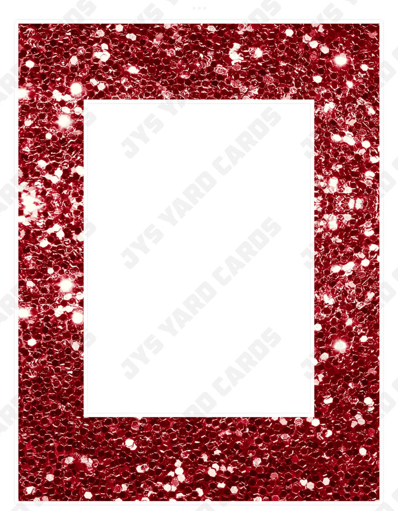 GLITTER HBD PHOTO FRAME: BURGUNDY - Yard Card Signs by JYS International