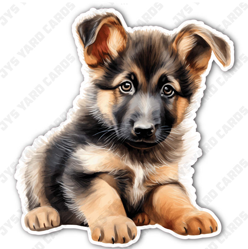 CUTE PUPPY: GERMAN SHEPHERD - Yard Card Signs by JYS International