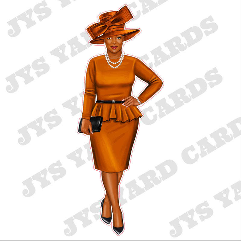 CLASSIC WOMAN: BROWN - Yard Card Signs by JYS International