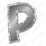 Single Letters: 23” Bouncy Metallic Silver - Yard Card Signs by JYS International