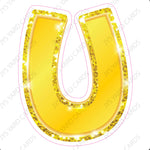 Single Letters: 12” Bouncy Metallic Yellow - Yard Card Signs by JYS International