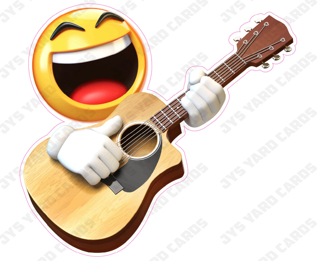 GUITAR EMOJI - Yard Card Signs by JYS International