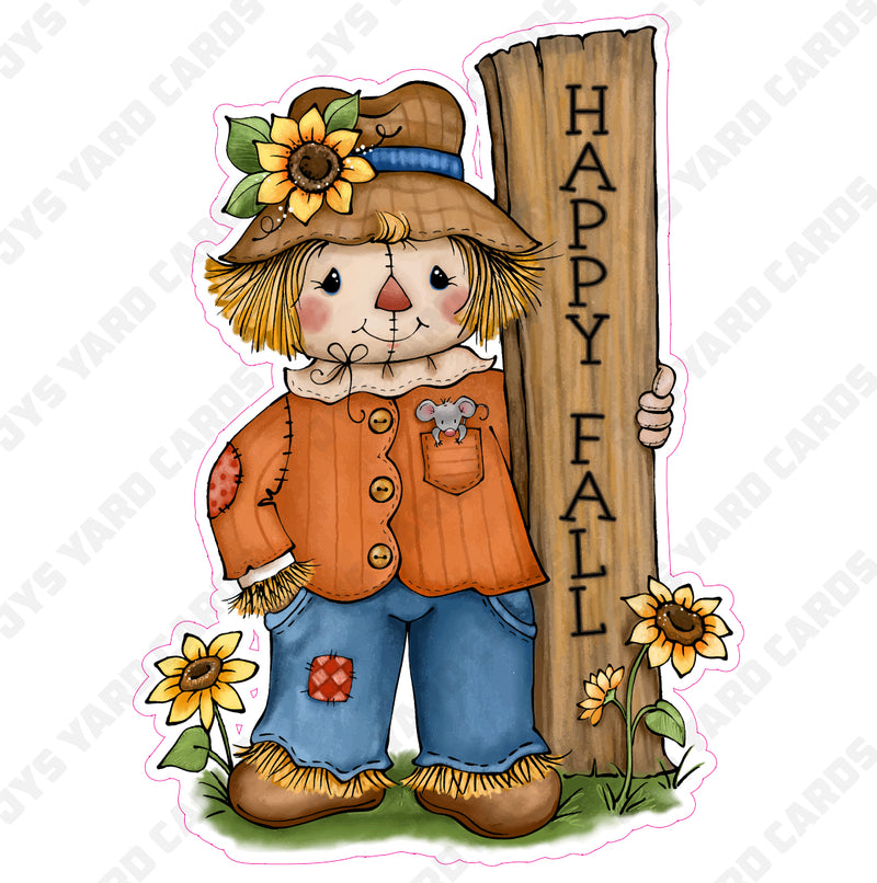 HAPPY FALL SCARECROW - Yard Card Signs by JYS International