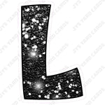 Single Letters: 23” Bouncy Glitter Black - Yard Card Signs by JYS International