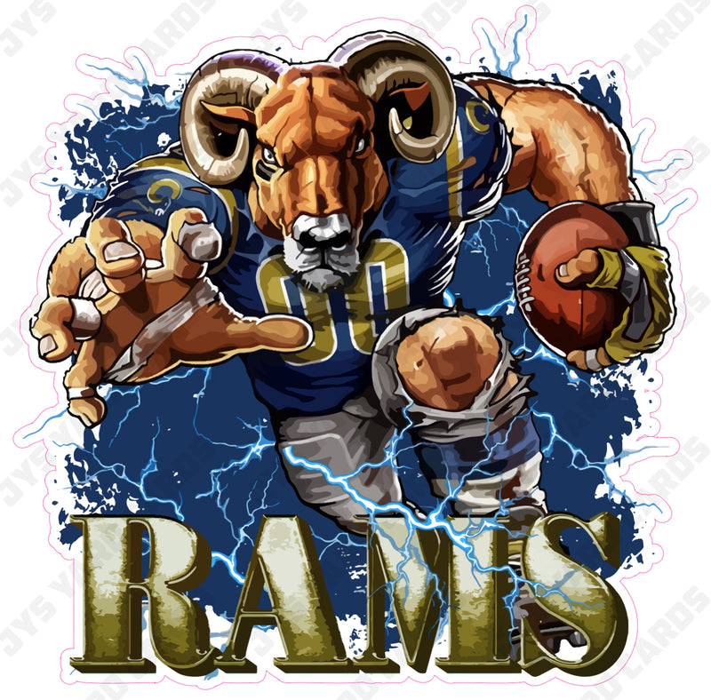 RAMS MASCOT - Yard Card Signs by JYS International