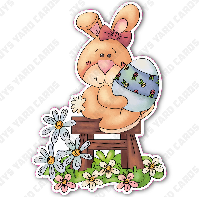 CARTOON BUNNY 2 - Yard Card Signs by JYS International