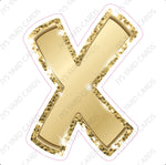 Single Letters: 18” Bouncy Metallic Gold - Yard Card Signs by JYS International