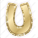 Single Letters: 12” Bouncy Metallic Gold - Yard Card Signs by JYS International