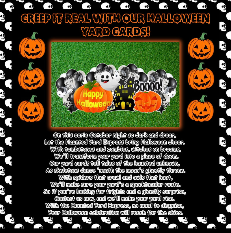 HALLOWEEN BOO: HALF SHEET - Yard Card Signs by JYS International